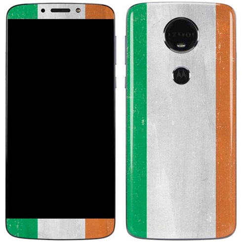 Ireland Flag Distressed Moto E5 Plus Skin